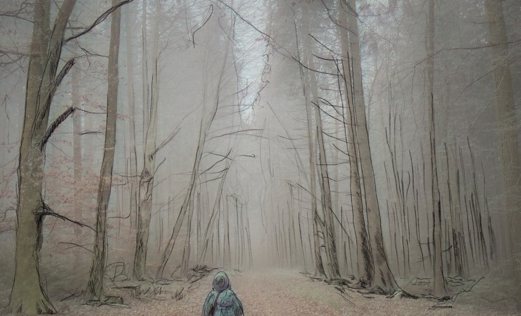 Zeichnung auf Fotografie